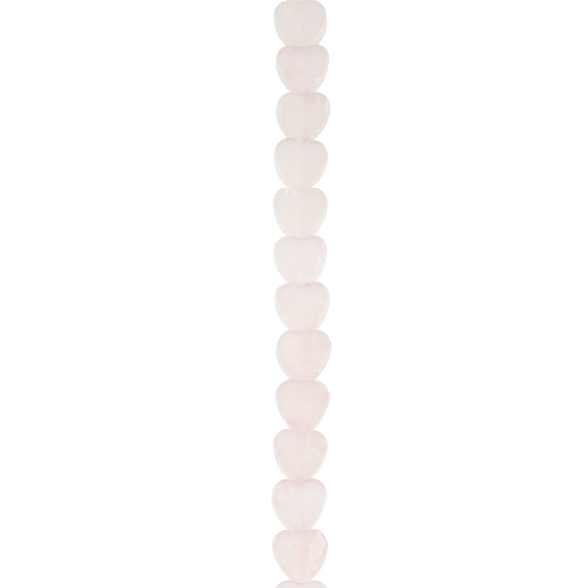 Pink Dyed Rose Quartz Heart Beads, 7.8mm by Bead Landing™